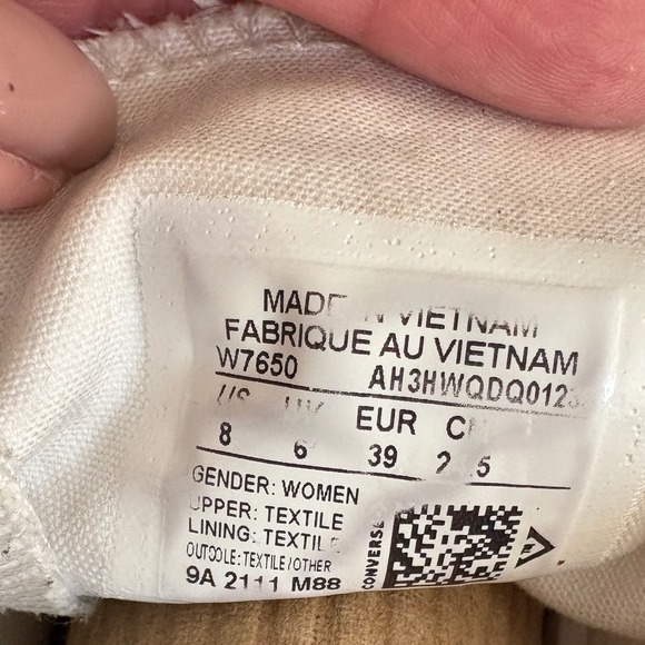 Converse Chuck Taylor‎ All Star High Top Sneakers White Canvas Classic Women 8 - Picture 8 of 9